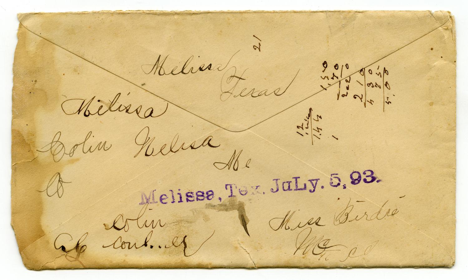 [Letter from Dinkie and Birdie McGee to Linnet, Charles, and Mary Dodd, July 2, 1892]
                                                
                                                    [Sequence #]: 4 of 4
                                                