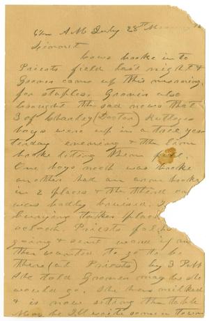 Primary view of object titled '[Letter from Charles B. Moore to Linnet Moore, July 28, 1898]'.