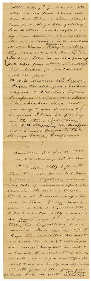 Primary view of object titled '[Letter from Charles B. Moore to Mary Moore, December 28, 1899]'.
