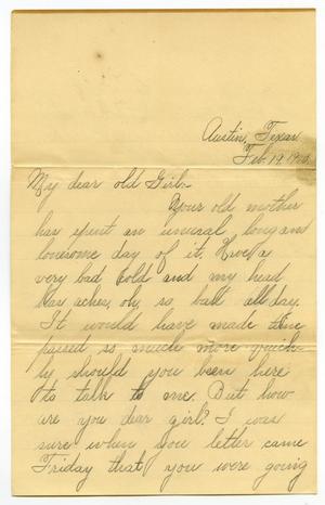 Primary view of object titled '[Letter from Lula Dalton to Linnet Moore, February 19, 1900]'.