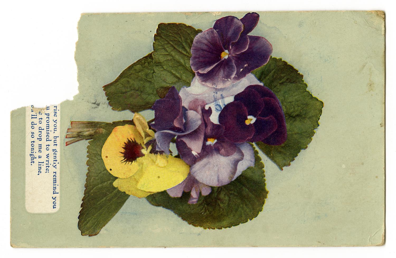 [Postcard from Birdie McGee to Linnet Moore White, October 16, 1910]
                                                
                                                    [Sequence #]: 2 of 2
                                                