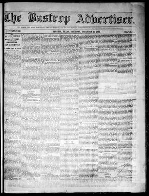 Primary view of object titled 'The Bastrop Advertiser (Bastrop, Tex.), Vol. 19, No. 4, Ed. 1 Saturday, December 11, 1875'.