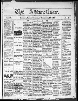 The Advertiser (Bastrop, Tex.), Vol. 22, No. 41, Ed. 1 Saturday, September 13, 1879