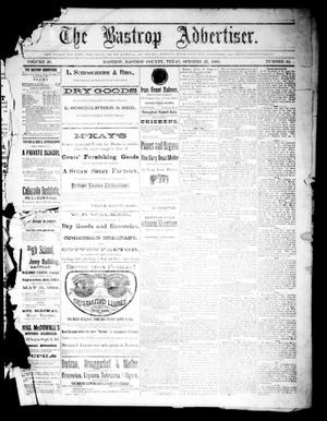 The Bastrop Advertiser (Bastrop, Tex.), Vol. 26, No. 44, Ed. 1 Saturday, October 27, 1883