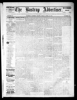 The Bastrop Advertiser (Bastrop, Tex.), Vol. 28, No. 16, Ed. 1 Saturday, April 18, 1885