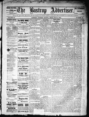 Primary view of object titled 'The Bastrop Advertiser (Bastrop, Tex.), Vol. 28, No. 18, Ed. 1 Saturday, May 2, 1885'.