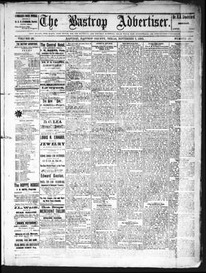 The Bastrop Advertiser (Bastrop, Tex.), Vol. 28, No. 45, Ed. 1 Saturday, November 7, 1885