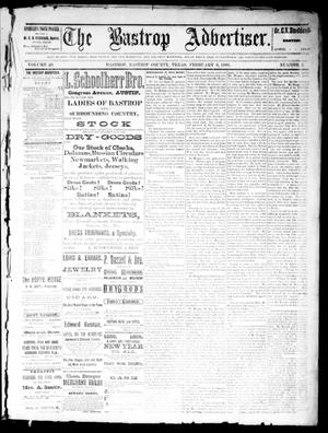 The Bastrop Advertiser (Bastrop, Tex.), Vol. 29, No. 5, Ed. 1 Saturday, February 6, 1886