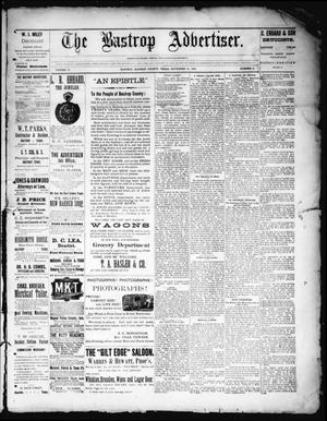 The Bastrop Advertiser (Bastrop, Tex.), Vol. 35, No. 41, Ed. 1 Saturday, November 18, 1893