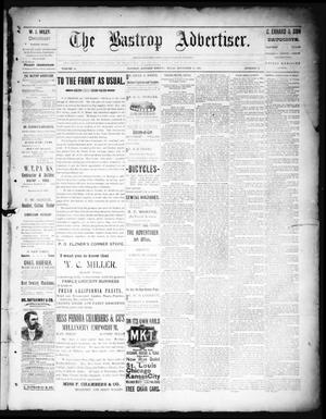 Primary view of object titled 'The Bastrop Advertiser (Bastrop, Tex.), Vol. 38, No. 39, Ed. 1 Saturday, November 10, 1894'.