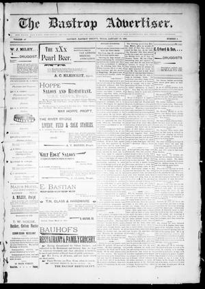 The Bastrop Advertiser (Bastrop, Tex.), Vol. 44, No. 4, Ed. 1 Saturday, January 25, 1896