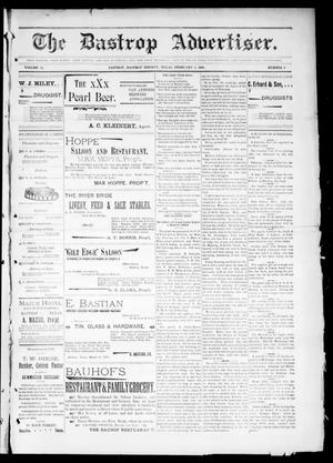 Primary view of object titled 'The Bastrop Advertiser (Bastrop, Tex.), Vol. 44, No. 6, Ed. 1 Saturday, February 8, 1896'.