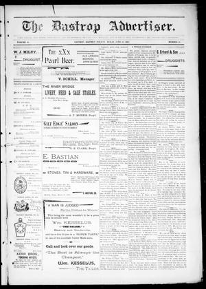Primary view of object titled 'The Bastrop Advertiser (Bastrop, Tex.), Vol. 44, No. 25, Ed. 1 Saturday, June 20, 1896'.