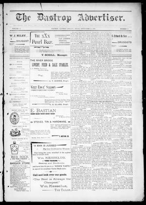 The Bastrop Advertiser (Bastrop, Tex.), Vol. 44, No. 38, Ed. 1 Saturday, September 19, 1896