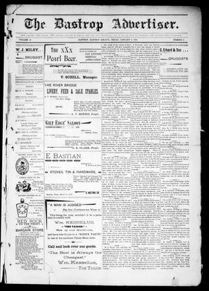 Primary view of object titled 'The Bastrop Advertiser (Bastrop, Tex.), Vol. 45, No. 2, Ed. 1 Saturday, January 9, 1897'.