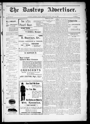 The Bastrop Advertiser (Bastrop, Tex.), Vol. 46, No. 9, Ed. 1 Saturday, April 30, 1898