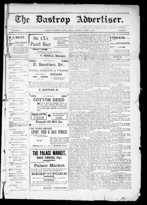 The Bastrop Advertiser (Bastrop, Tex.), Vol. 47, No. 5, Ed. 1 Saturday, April 1, 1899