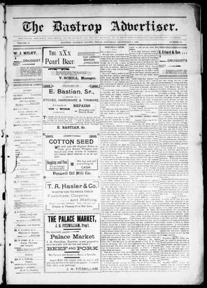 The Bastrop Advertiser (Bastrop, Tex.), Vol. 47, No. 28, Ed. 1 Saturday, September 9, 1899