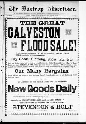 The Bastrop Advertiser (Bastrop, Tex.), Vol. 48, No. 41, Ed. 1 Saturday, October 20, 1900