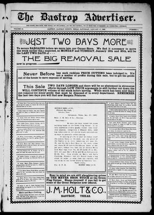 Primary view of object titled 'The Bastrop Advertiser (Bastrop, Tex.), Vol. 49, No. 3, Ed. 1 Saturday, January 17, 1903'.