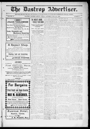 Primary view of object titled 'The Bastrop Advertiser (Bastrop, Tex.), Vol. 54, No. 9, Ed. 1 Saturday, May 26, 1906'.
