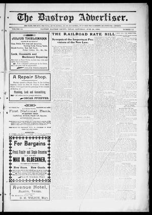 Primary view of object titled 'The Bastrop Advertiser (Bastrop, Tex.), Vol. 54, No. 14, Ed. 1 Saturday, June 30, 1906'.
