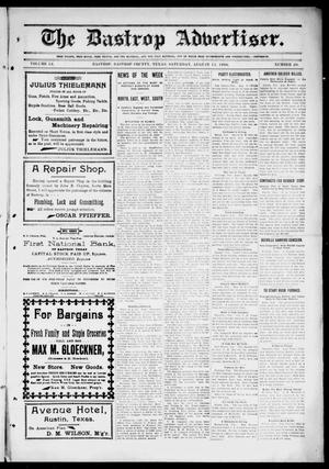 The Bastrop Advertiser (Bastrop, Tex.), Vol. 54, No. 20, Ed. 1 Saturday, August 11, 1906