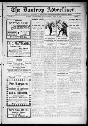 The Bastrop Advertiser (Bastrop, Tex.), Vol. 55, No. 3, Ed. 1 Saturday, April 20, 1907