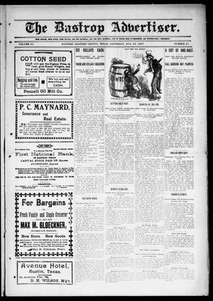 The Bastrop Advertiser (Bastrop, Tex.), Vol. 55, No. 21, Ed. 1 Saturday, August 24, 1907
