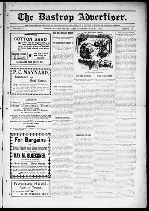 The Bastrop Advertiser (Bastrop, Tex.), Vol. 55, No. 25, Ed. 1 Saturday, September 21, 1907