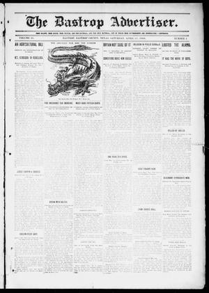 Primary view of object titled 'The Bastrop Advertiser (Bastrop, Tex.), Vol. 56, No. 1, Ed. 1 Saturday, April 11, 1908'.