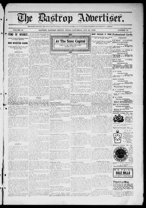 The Bastrop Advertiser (Bastrop, Tex.), Vol. 56, No. 42, Ed. 1 Saturday, January 30, 1909