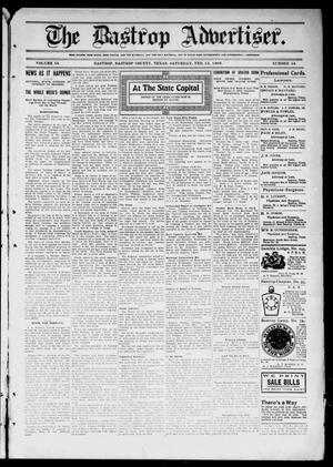 The Bastrop Advertiser (Bastrop, Tex.), Vol. 56, No. 44, Ed. 1 Saturday, February 13, 1909