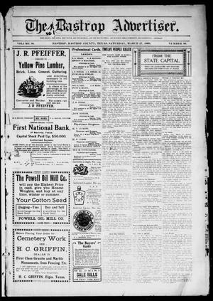 The Bastrop Advertiser (Bastrop, Tex.), Vol. 56, No. 50, Ed. 1 Saturday, March 27, 1909