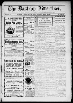 Primary view of object titled 'The Bastrop Advertiser (Bastrop, Tex.), Vol. 56, No. 52, Ed. 1 Saturday, April 10, 1909'.