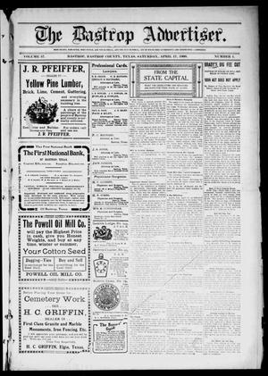 The Bastrop Advertiser (Bastrop, Tex.), Vol. 57, No. 1, Ed. 1 Saturday, April 17, 1909