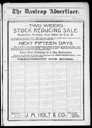 The Bastrop Advertiser (Bastrop, Tex.), Vol. 51, No. 18, Ed. 1 Saturday, June 27, 1903