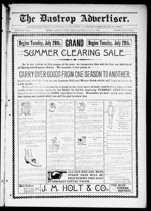 The Bastrop Advertiser (Bastrop, Tex.), Vol. 51, No. 23, Ed. 1 Saturday, August 1, 1903