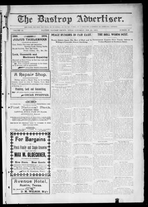Primary view of object titled 'The Bastrop Advertiser (Bastrop, Tex.), Vol. 52, No. 49, Ed. 1 Saturday, February 25, 1905'.