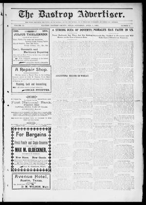 The Bastrop Advertiser (Bastrop, Tex.), Vol. 53, No. 2, Ed. 1 Saturday, April 1, 1905
