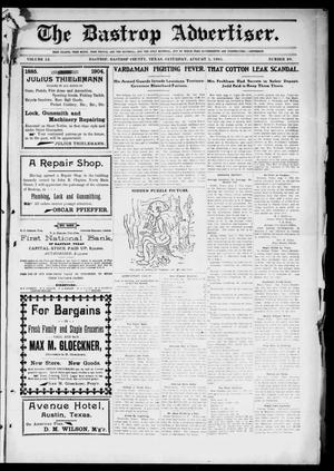 Primary view of object titled 'The Bastrop Advertiser (Bastrop, Tex.), Vol. 53, No. 20, Ed. 1 Saturday, August 5, 1905'.