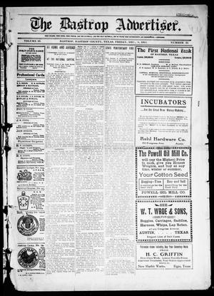 Primary view of object titled 'The Bastrop Advertiser (Bastrop, Tex.), Vol. 59, No. 35, Ed. 1 Friday, December 8, 1911'.