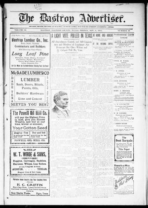 The Bastrop Advertiser (Bastrop, Tex.), Vol. 60, No. 30, Ed. 1 Friday, November 8, 1912