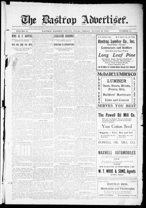 Primary view of The Bastrop Advertiser (Bastrop, Tex.), Vol. 61, No. 18, Ed. 1 Friday, August 22, 1913