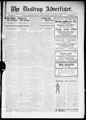 The Bastrop Advertiser (Bastrop, Tex.), Vol. 62, No. 45, Ed. 1 Friday, February 26, 1915