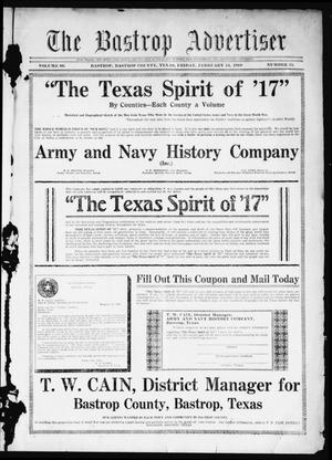 The Bastrop Advertiser (Bastrop, Tex.), Vol. 66, No. 35, Ed. 1 Friday, February 14, 1919