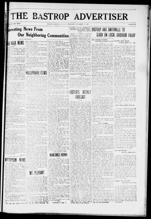 Primary view of object titled 'The Bastrop Advertiser (Bastrop, Tex.), Vol. 74, No. 25, Ed. 1 Thursday, November 17, 1927'.