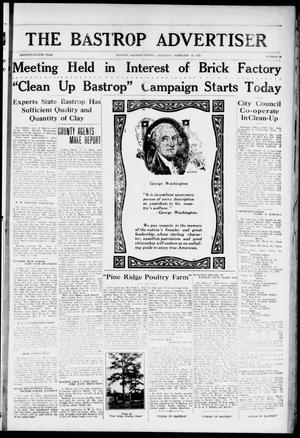 The Bastrop Advertiser (Bastrop, Tex.), Vol. 74, No. 38, Ed. 1 Thursday, February 16, 1928