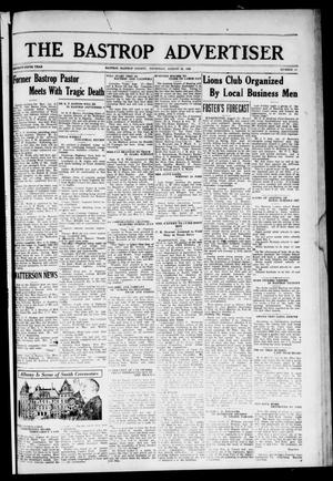 Primary view of object titled 'The Bastrop Advertiser (Bastrop, Tex.), Vol. 75, No. 13, Ed. 1 Thursday, August 23, 1928'.