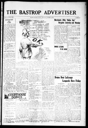 The Bastrop Advertiser (Bastrop, Tex.), Vol. 77, No. 32, Ed. 1 Thursday, October 23, 1930